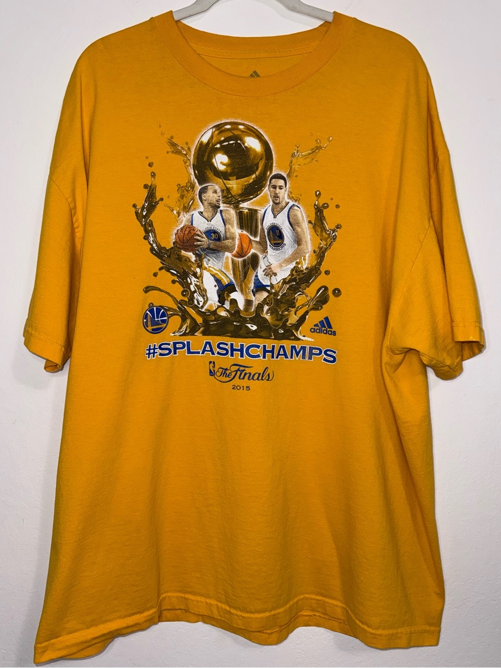Vintage Golden State Warriors 2015 Splash Brothers Curry Thompson Shirt 2XL